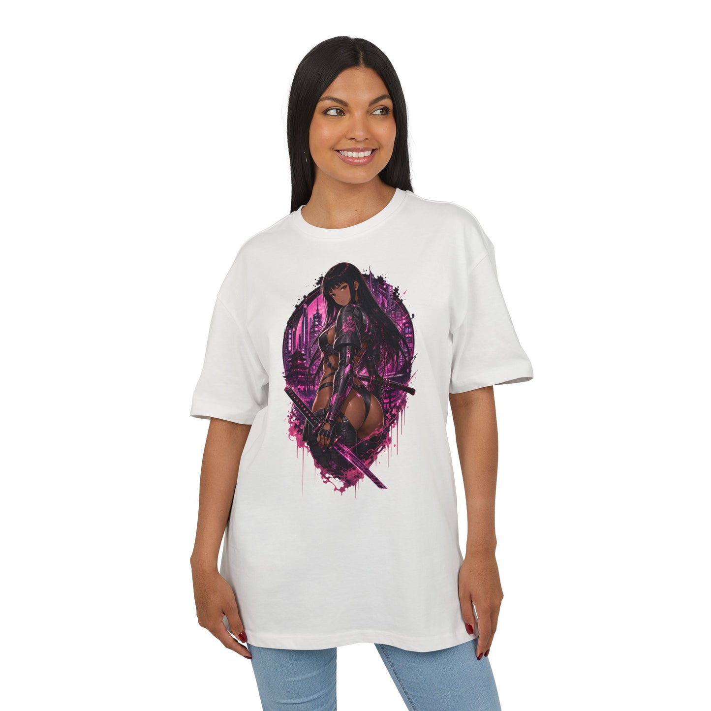 Kim Neon Blade Tee oversized cyberpunk anime T-shirt — product view 14 of 24