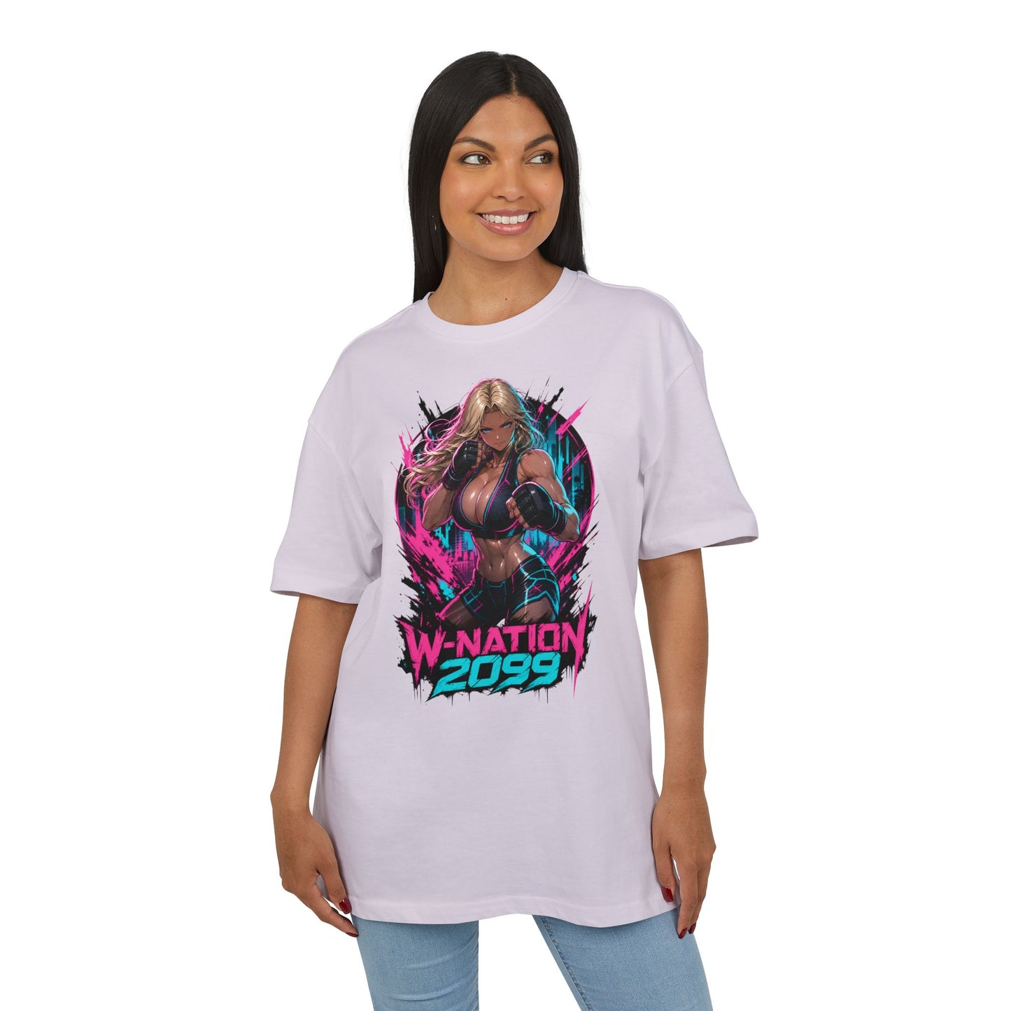 Kasia Neon Punch Tee oversized cyberpunk anime T-shirt — product view 20 of 24