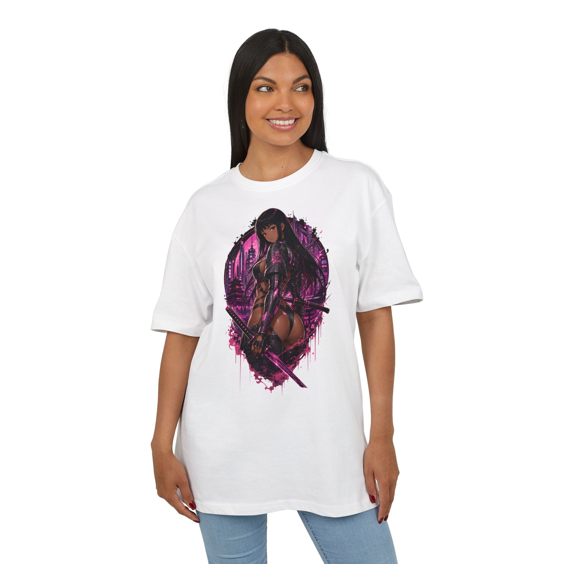 Kim Neon Blade Tee oversized cyberpunk anime T-shirt — product view 8 of 24