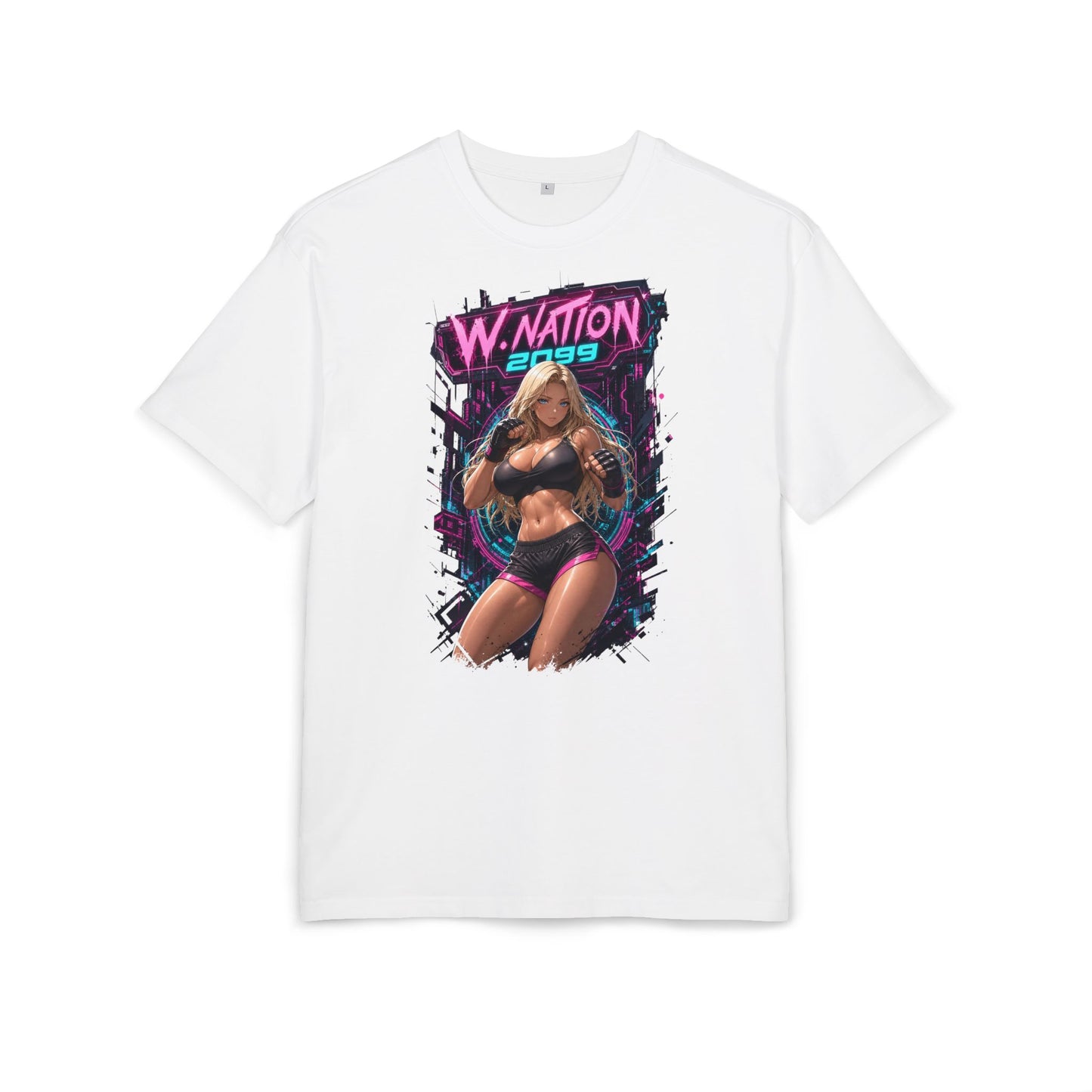 Kasia Ring Queen oversized cyberpunk anime graphic T-shirt from W. Nation 2099