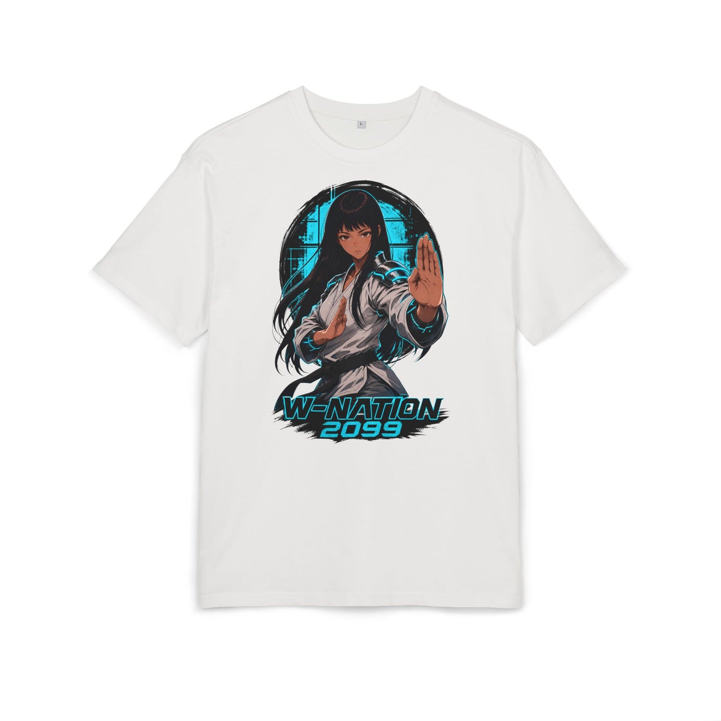 Kim White Gi Tee oversized cyberpunk anime T-shirt — product view 3 of 24