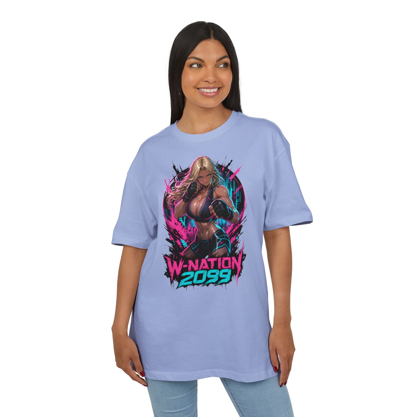 Kasia Neon Punch Tee oversized cyberpunk anime T-shirt — product view 17 of 24