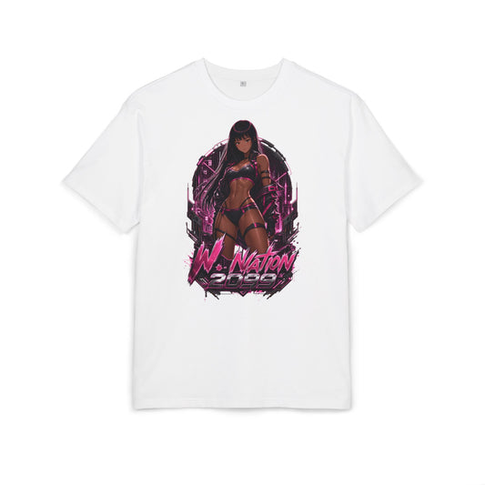 Vicki Plasma oversized cyberpunk anime graphic T-shirt from W. Nation 2099