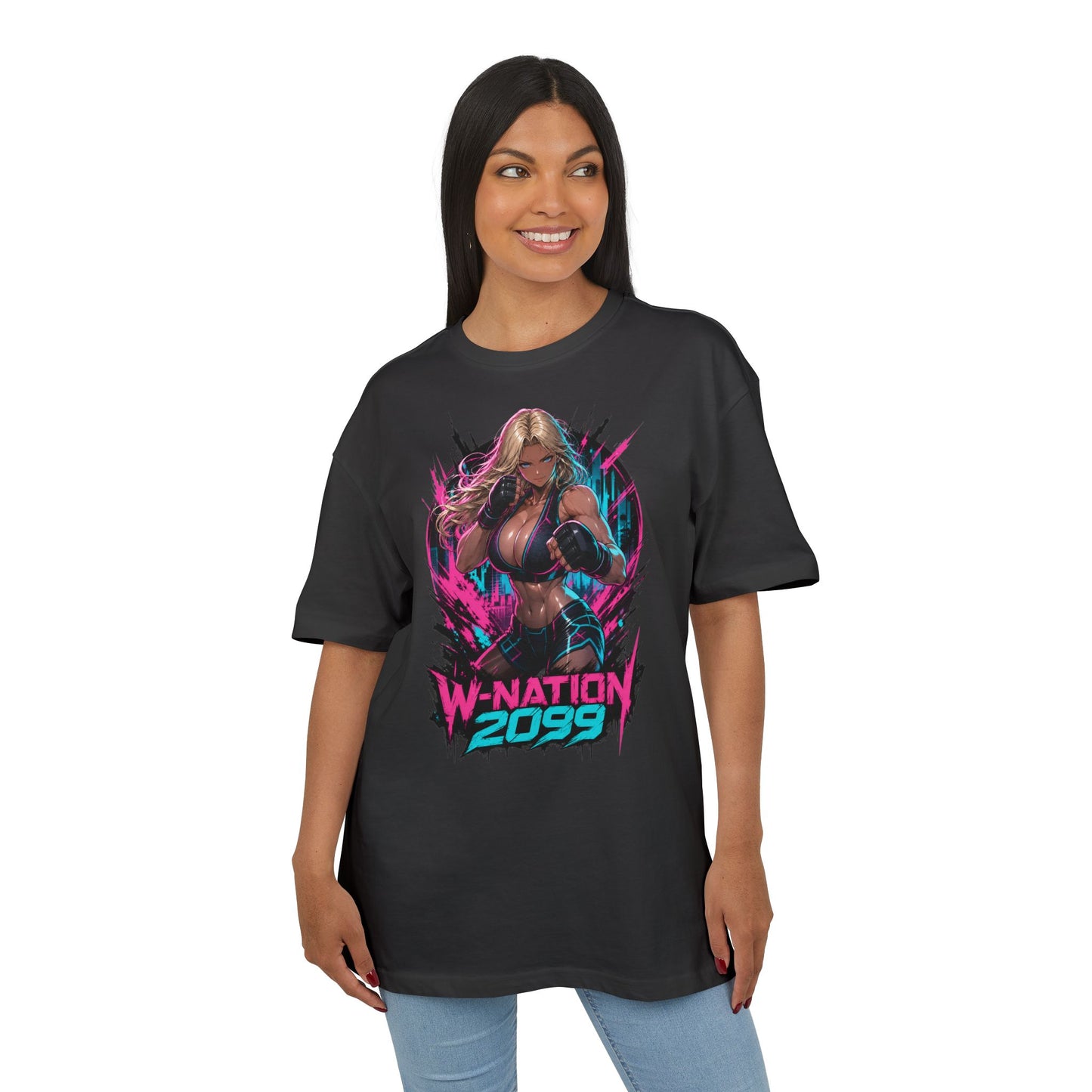 Kasia Neon Punch Tee oversized cyberpunk anime T-shirt — product view 11 of 24