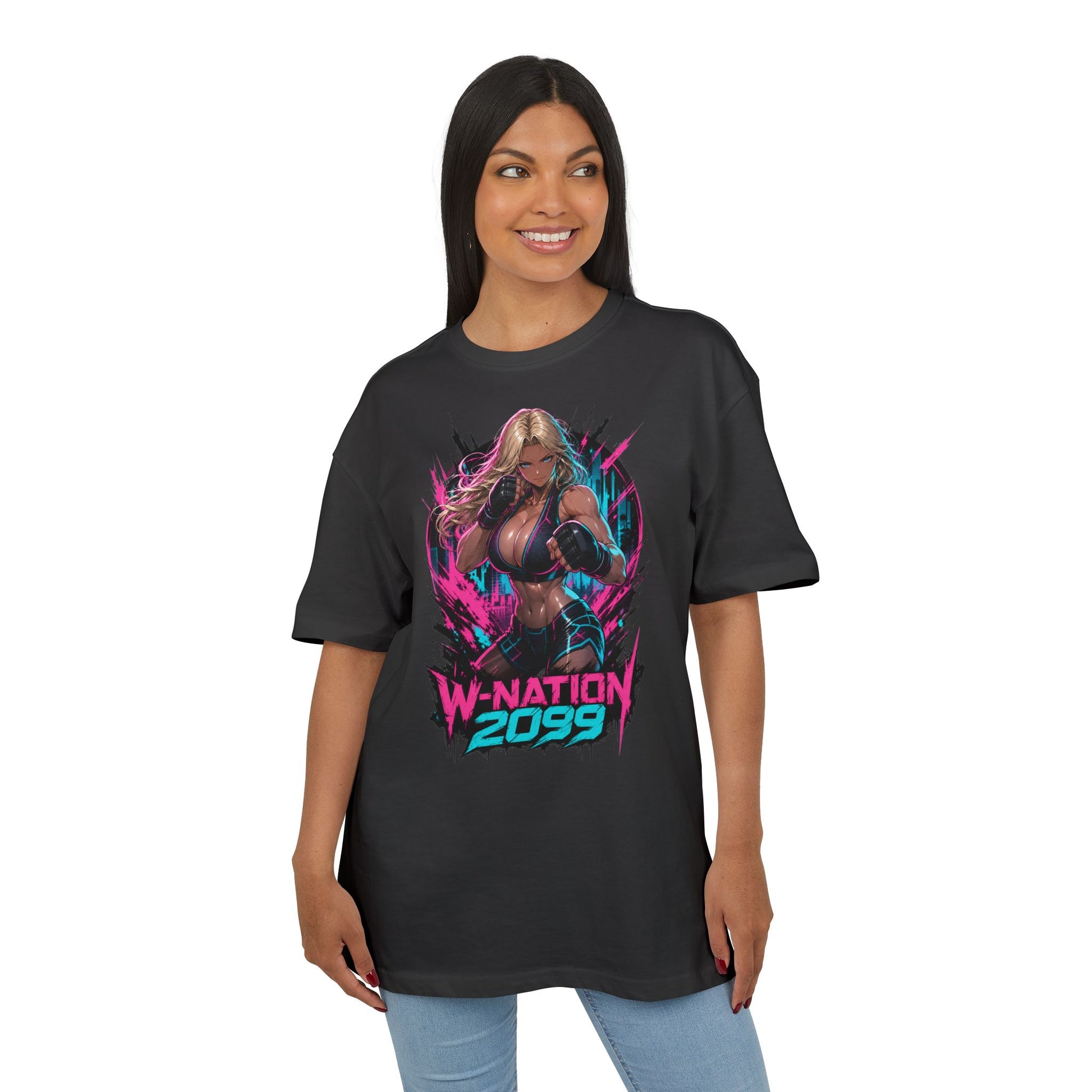 Kasia Neon Punch Tee oversized cyberpunk anime T-shirt — product view 11 of 24