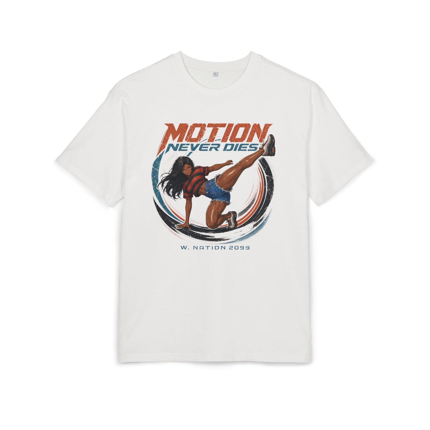 Vicki — Motion Never Rests Tee — product view 2 of 13