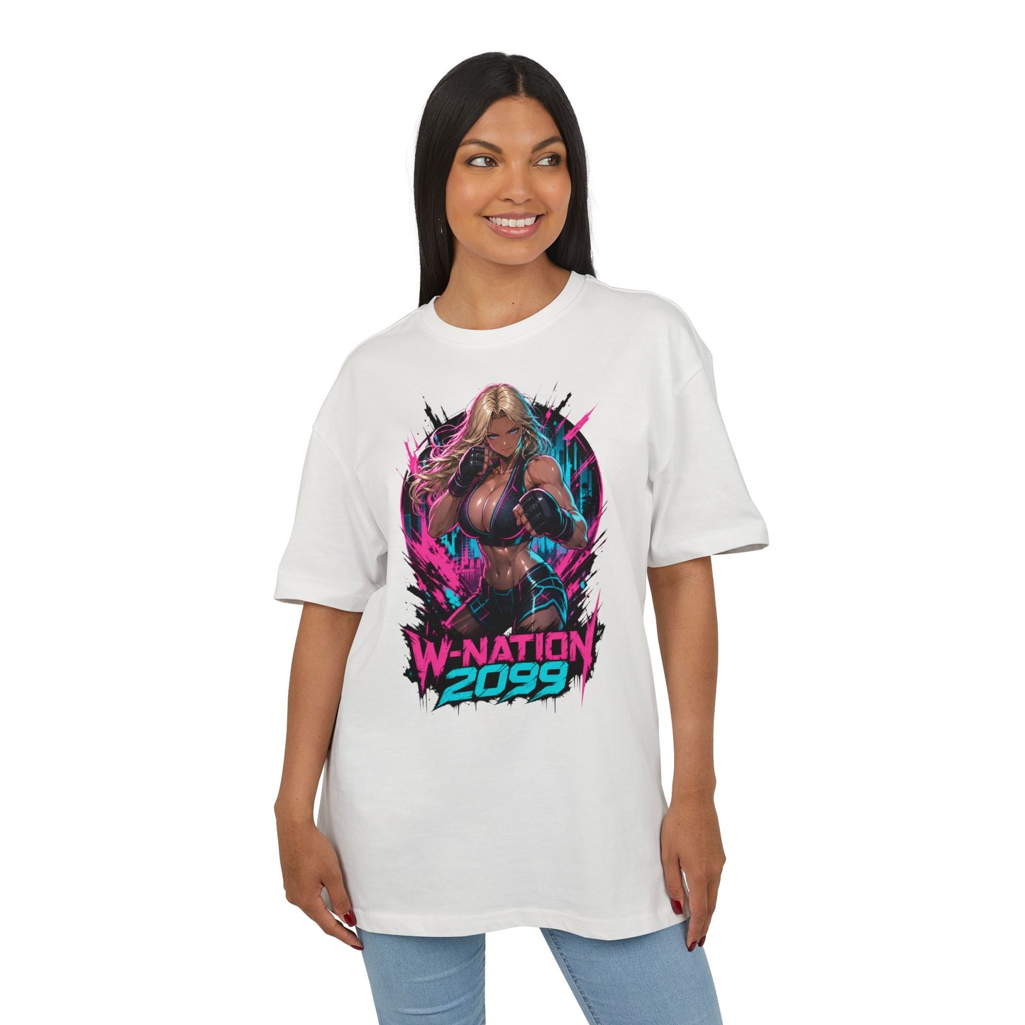 Kasia Neon Punch Tee oversized cyberpunk anime T-shirt — product view 14 of 24