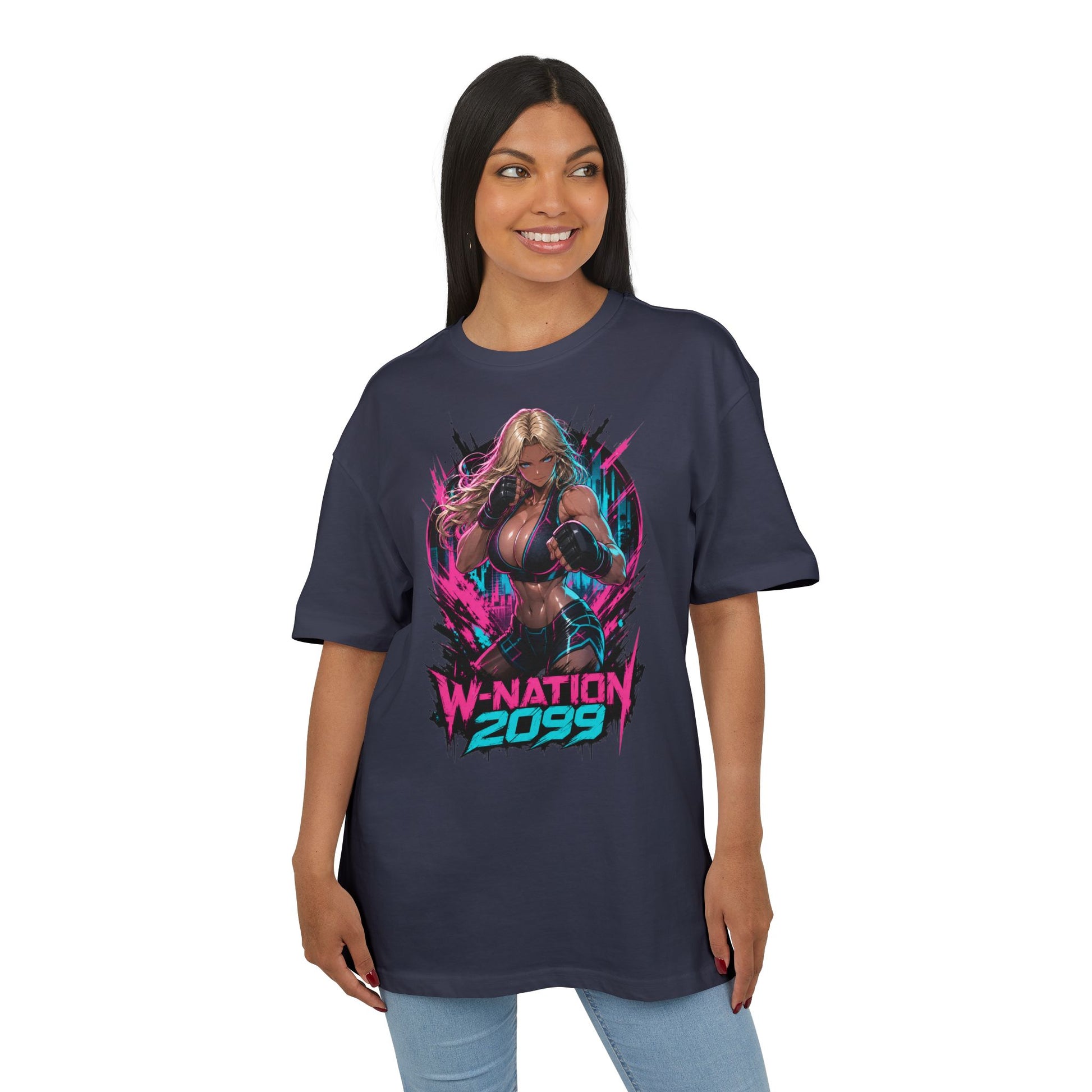 Kasia Neon Punch Tee oversized cyberpunk anime T-shirt — product view 23 of 24