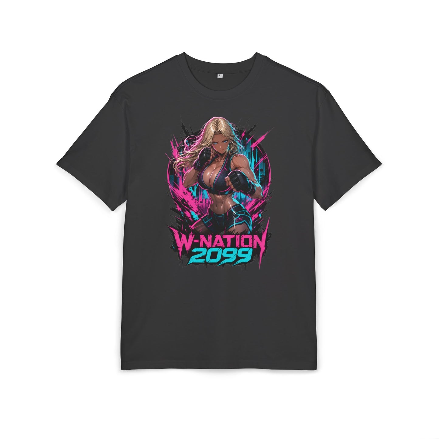 Kasia Neon Punch Tee oversized cyberpunk anime T-shirt — product view 2 of 24
