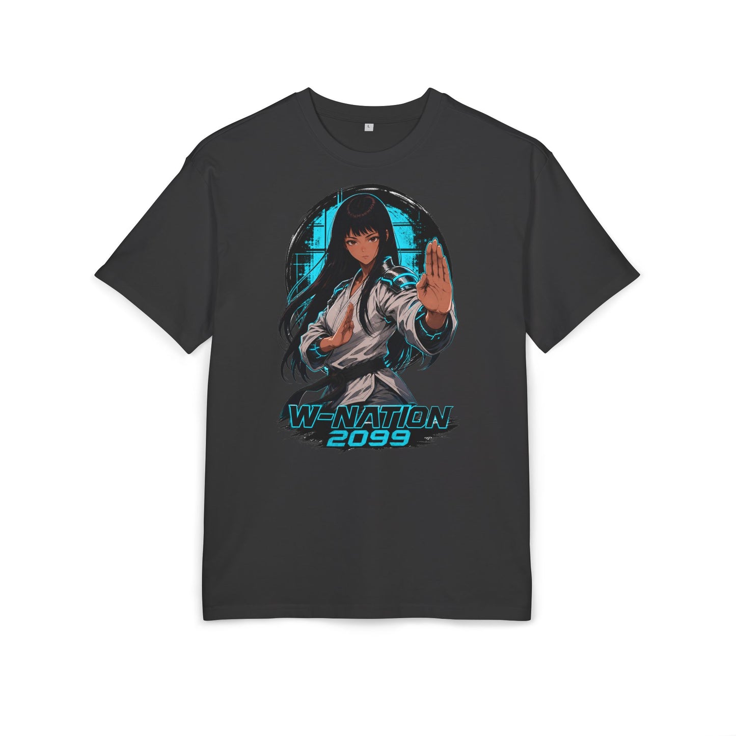 Kim White Gi Tee oversized cyberpunk anime T-shirt — product view 2 of 24