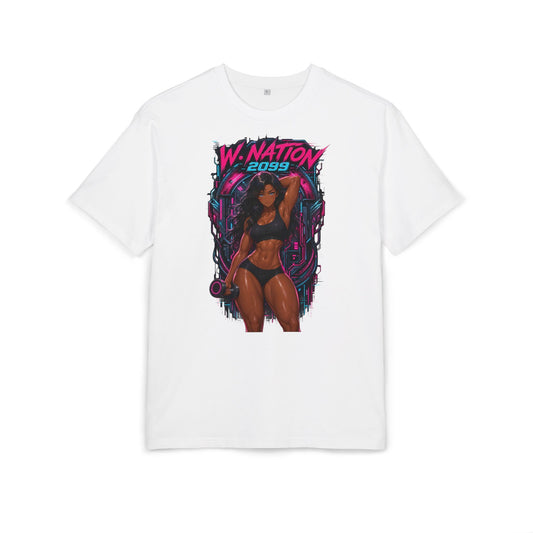 Vicki Heatwave oversized cyberpunk anime graphic T-shirt from W. Nation 2099