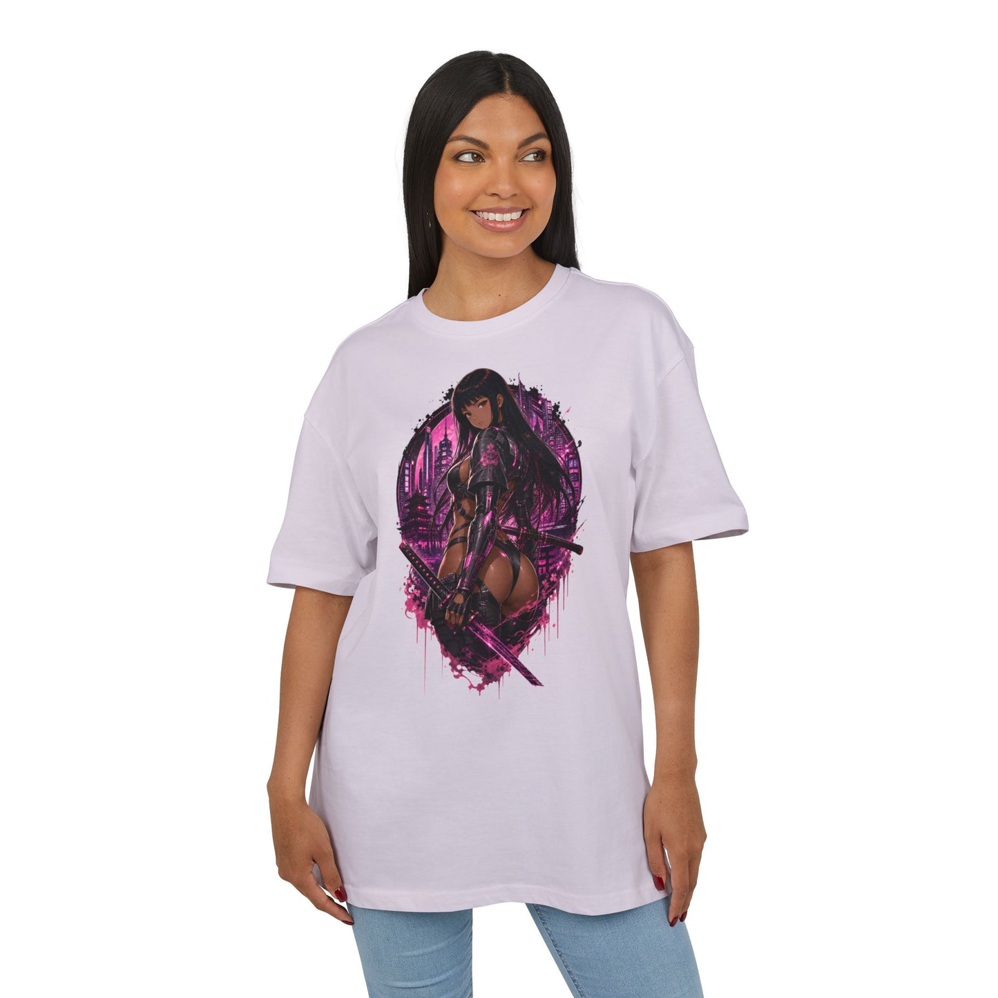 Kim Neon Blade Tee oversized cyberpunk anime T-shirt — product view 20 of 24