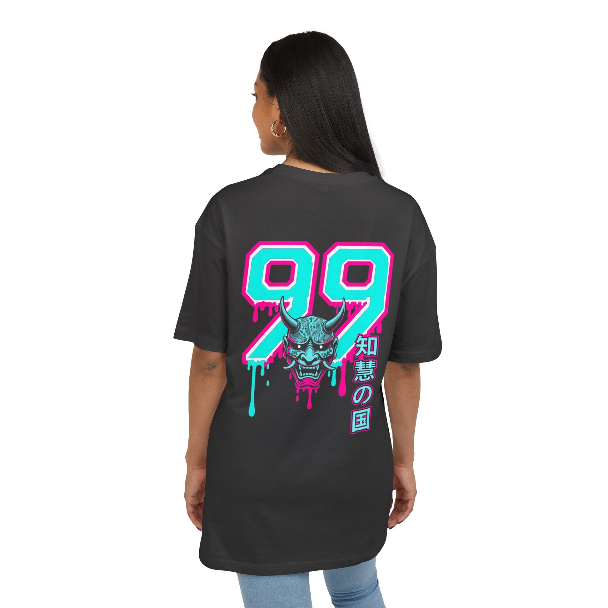 Kasia Neon Punch Tee oversized cyberpunk anime T-shirt — product view 12 of 24