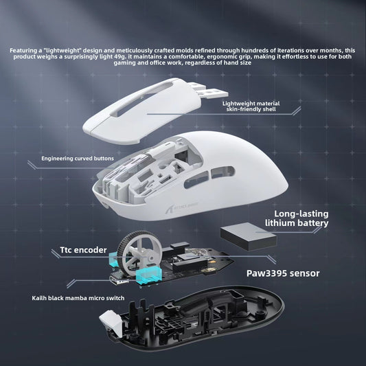 Attack Shark X3 Lightweight Wireless Gaming Mouse