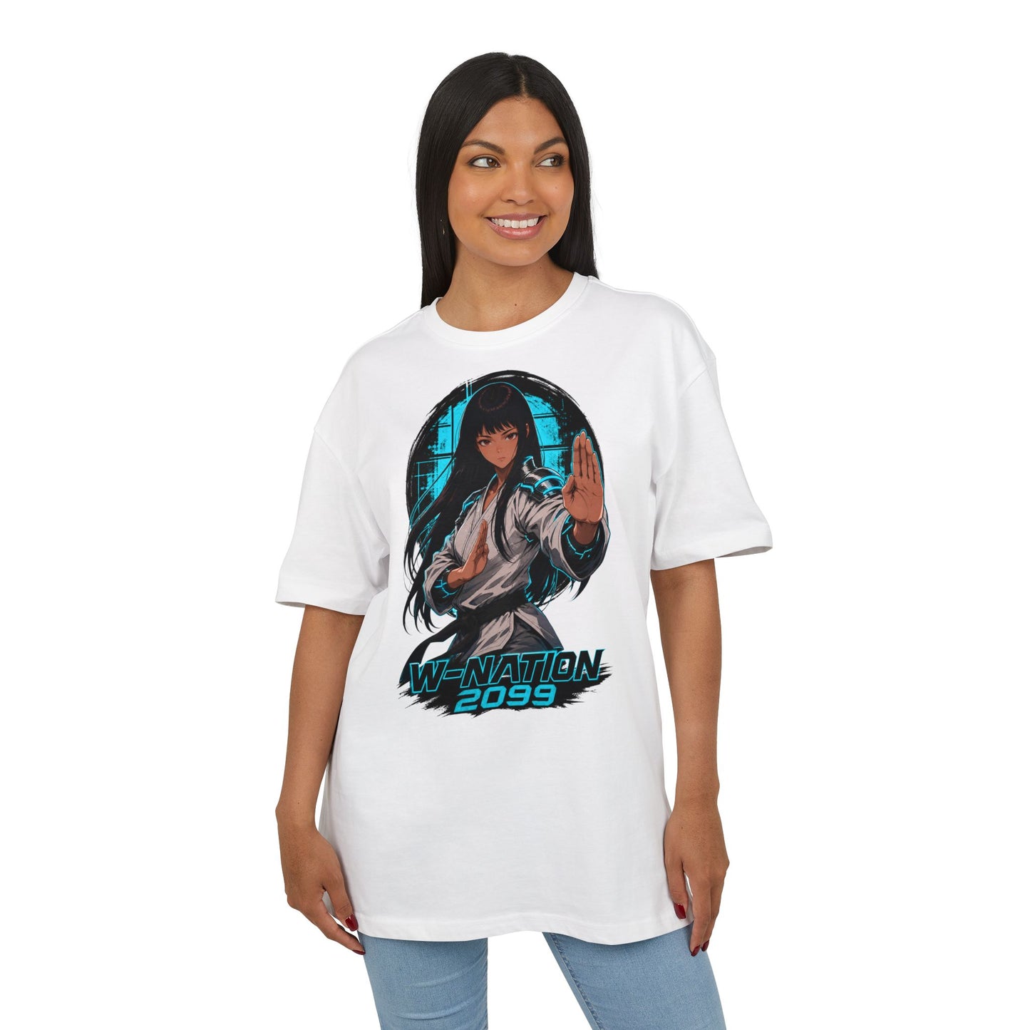 Kim White Gi Tee oversized cyberpunk anime T-shirt — product view 8 of 24