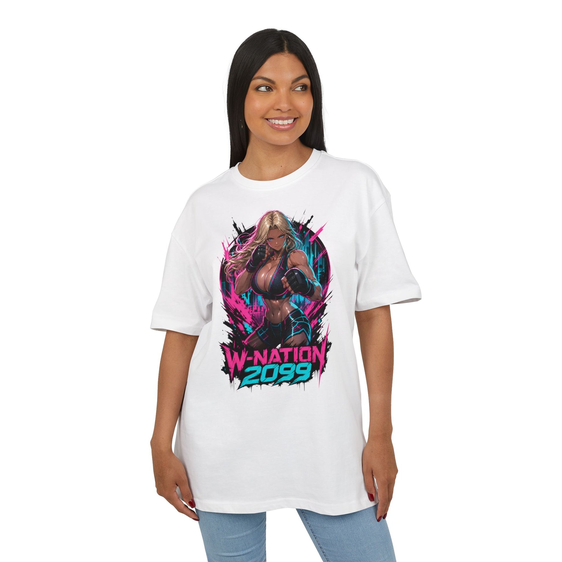 Kasia Neon Punch Tee oversized cyberpunk anime T-shirt — product view 8 of 24