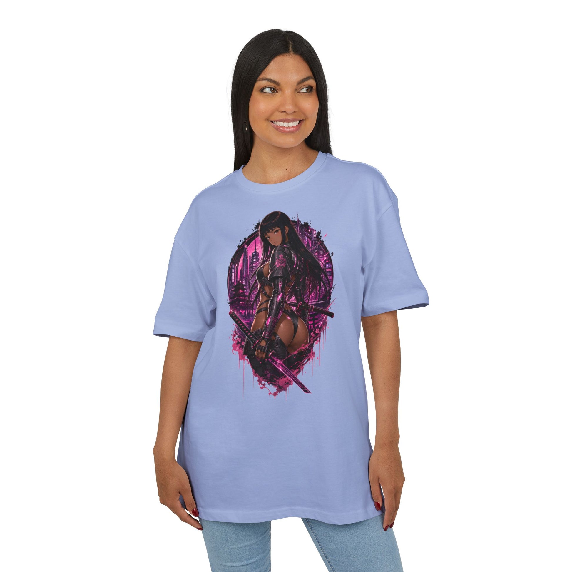 Kim Neon Blade Tee oversized cyberpunk anime T-shirt — product view 17 of 24