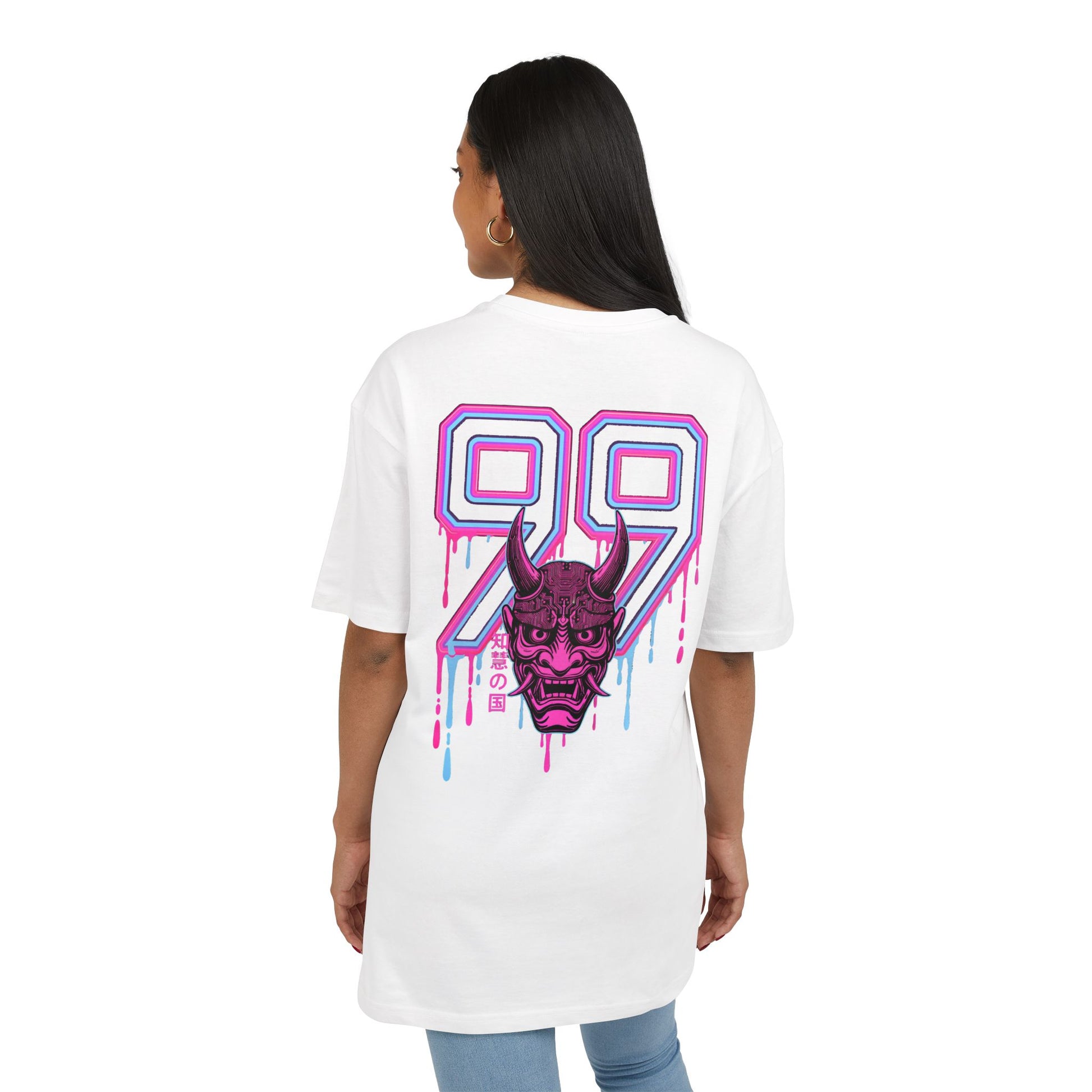 Kasia Neon Punch Tee oversized cyberpunk anime T-shirt — product view 9 of 24