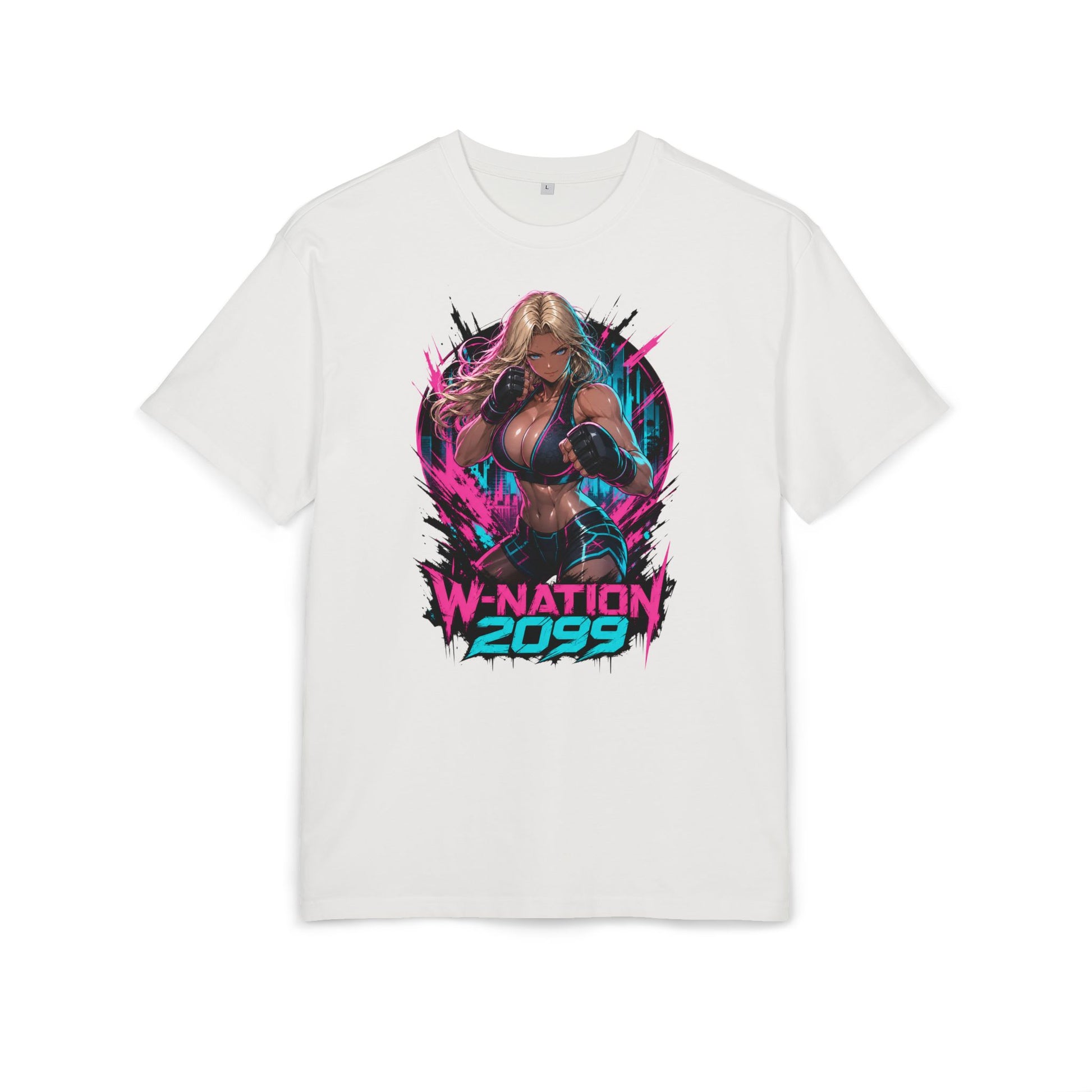 Kasia Neon Punch Tee oversized cyberpunk anime T-shirt — product view 3 of 24